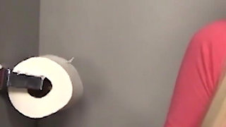 Big dick in gloryhole gets sucks and deepthroats by hottie babe Riley Evans