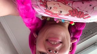 Teen Exposing All of Her Holes Spreading Pussy Bimbo Pink Holes Brown Lips Shaved Spread Asshole Petite Skinny Slut Natural Boob