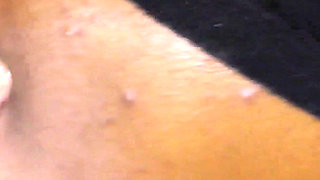 Ebony Blows Big White Cock and Swallow Sperm