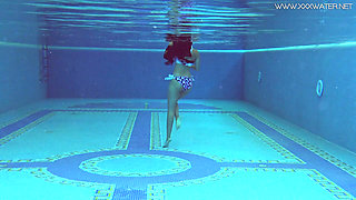 Andreina loves swimming naked when alone