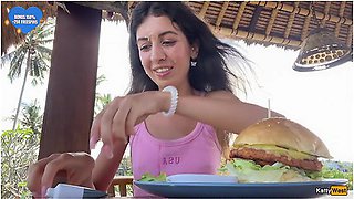 Asked The Waiter To Cum On My Face In A Public Cafe - I Only Like To Dine Covered In Cum - Katty West