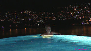 Couple Go for Late Skinny Dip Fondle
