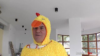 Blonde gets ass pounded and sucks