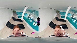 Busty stunner taunts and fucks successful fellow by the pool - tmwvrnet