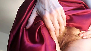 I Came Very Hard When I Was Jerking off My Clitoris, Very Hairy and Creamy Pussy, Hot MILF Masturbating