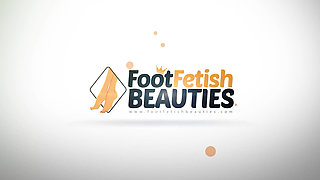 Injured Hottie Tends to Her Foot While Dreaming of a Lover Tired Redhead's Sensual Self Massage Turn