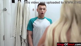Blonde Stepmom Tiffani Madison Begs Step Son Johnny Love To Creampie Her Tight Pussy