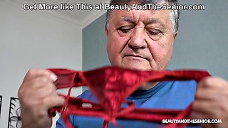 Grandpa Caught Sniffing Isabella Boths Panties for Second Time