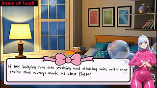 Hentai Nigth Hana Gooning in the Bed