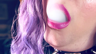 Cute Goth Tina Snua Smoking A Cork 100 Cigarette With Lots Of Dangles - Smoker BBW