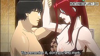 Redhead Anime Babe Gets Wet From Anal