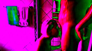 Blonde Babe Sucks Cock in Shower with a Kinky Twist