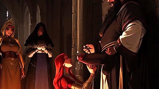 Thick Donk cougars in Renaissance Fest Clothes Get Banged by Muslim Warriors