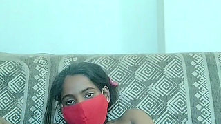 My Qute Wife Fucking with Big Dildo and Playing with Pusssy and Fingering Hard with Video Call His BF