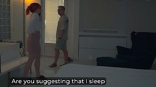 Hotel plow with step mom, creampie inwards perfect tits.