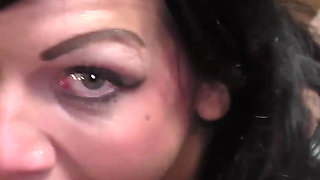 Gina Takes Facials in a Solo Bukkake