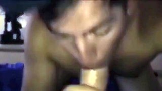 Twink Sucks Big Cock in Amateur Video