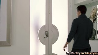 Sensual babe fucked hardcore by big white dick in missionary