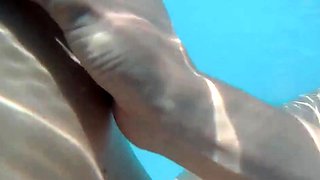 Skinny Dipping and Teasing in the Garden Pool - Amateur Teen