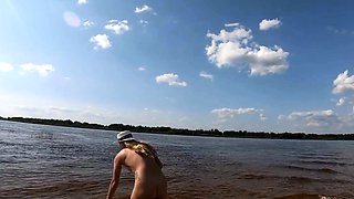 Big-Ass Blonde's Naked Walk on a Paddleboard