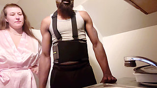 The Plumber Comes to Fix a Lonely Housewife Pipes