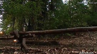 Chanel Preston Rough Anal Fuck in Woods - Hardcore Bondage & Submission