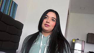 Hot BBW latina teen gagged and fucked