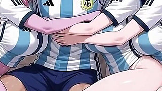 Argentina Fan Fucks 3 Delicious Waifus