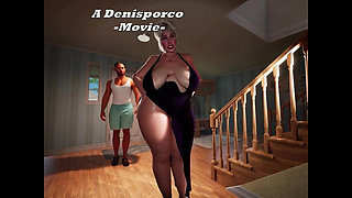 Young Worker and 60 Yo Big Tits Horny Granny Woman