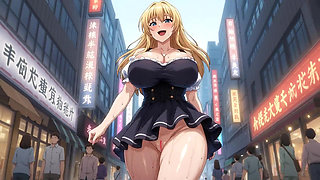 All kinds of lewd exposure walking on the streets