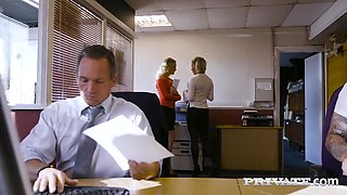 Busty British Office Slut Milks Her Boss Cock Dry! With Sienna Day