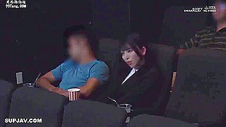 Up A Tired Office Lady Who Was Napping During A Late Show At The Movie Theater, And Made Her Silently Incontinence With Sticky Onanism Inside