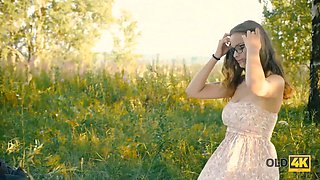 Old4k. old man decides to bonk saucy woman he meets in the new air