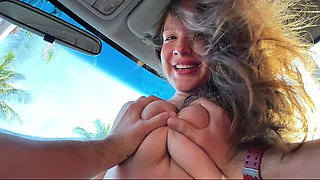 Hitchhiking Stranger Encounters in Car