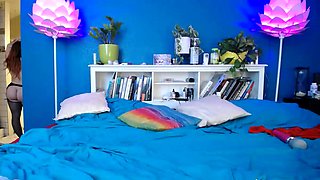 European amateur redhead masturbates on webcam