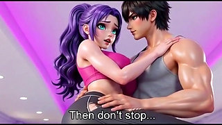Aiko's tight yoga pants rip right while workout and fucked by yoga trainer