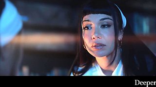 Sexy Slim Buxom Nun Kenna James Tastes the Sin Surrendering To Massive BBCs & BWC In a Wild Gangbang