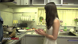 Naughty Asian brunette housewife indulges in her erotic fantasies today