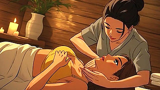AI Generated Cartoon content, Uncensored video of mature Anime MILF, First Time Massage with Orgasm in the hotel