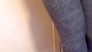 Bouncing Desperate for a Wee Pissing on the Floor