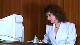 British Secretary Strips from Lingerie to Stockings for Soft