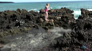 Cute blonde teen outdoor gleecute