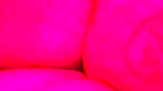 Horny Ebony Busty Slot Stuffs Her Pussy with Huge Dildo