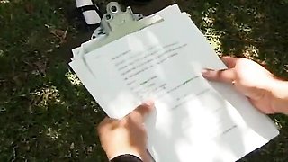 Delicate squeeze at facial cumshot action