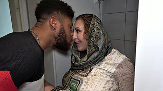 Hijabi Stepmom Julia North Fucks Stepsons BBC in Laundry