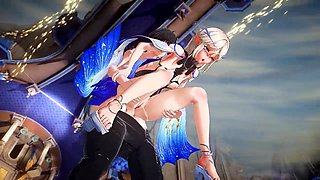 3D animated hentai scene with The Lady Gamer getting banged in a cartoon fantasy