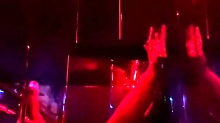 stripper tease show in the champagne room