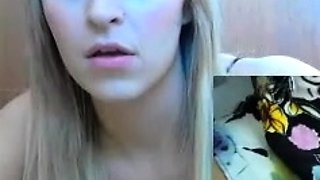 Blonde Teen Solo Masturbating On Webcam