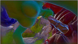 Furry Monsters And Alien Double Anal Squirting Orgasm