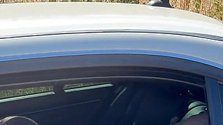 Spanking in the Car on the Heels and Butt